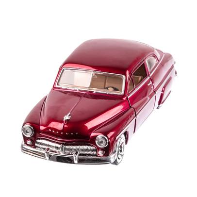 Mercury COUPE 1949, macheta auto scara 1:24, rosu metalizat, window box, Motor Max