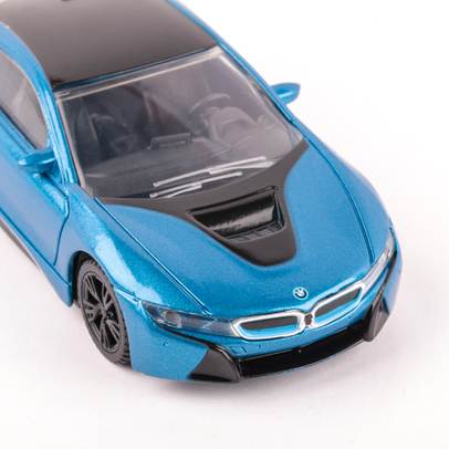 BMW i8 2015, macheta auto scara 1:43, albastru, Rastar