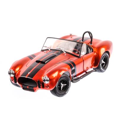 Shelby AC Cobra 427 MKII, macheta auto scara 1:18, portocaliu cu negru, window box, Solido