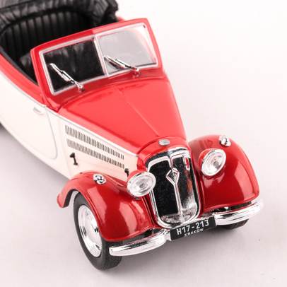 IFA F8 Cabrio, macheta auto scara 1:43, alb cu rosu