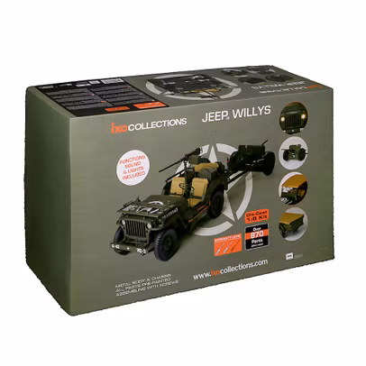 Macheta vehicul militar Jeep Willys MB - kit complet scara 1:8