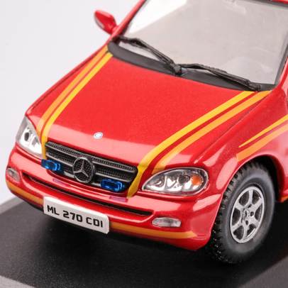 Mercedes-Benz ML 270 CDI GERMANFIRE DEPARTMENT 2010, macheta auto scara 1:43, rosu, carcasa plexic, Magazine models