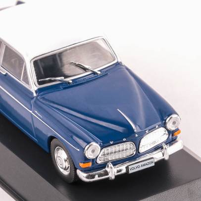 Macheta auto Volvo 120 Amazon Scara 1:43 albastru Magazine Models