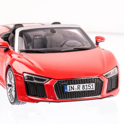 AUDI R8 SPYDER V10, macheta auto scara 1:18, rosu, window box, iScale-4