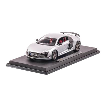 AUDI R8 GT, macheta auto scara 1:18, gri, window box, Maisto Premiere edition
