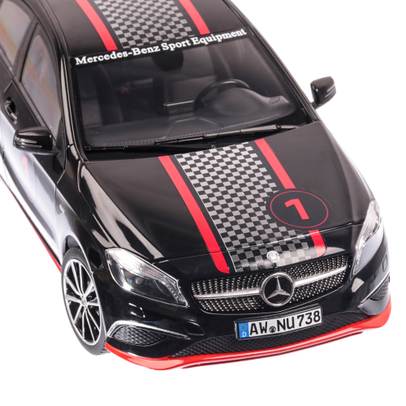 Mercedes-Benz A-Klasse Sport 2013, macheta auto scara 1:18, negru racing, window box, Norev