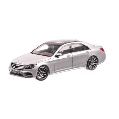 Mercedes-Benz S-Klasse AMG LINE 2018, macheta auto scara 1:18, argintiu, window box, Norev