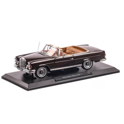 Mercedes-Benz 280SE Cabriolet 1969, macheta auto scara 1:18, maro, window box, Norev