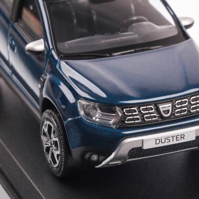 Dacia Duster 2018, macheta auto scara 1:43, albastru, window box, Norev