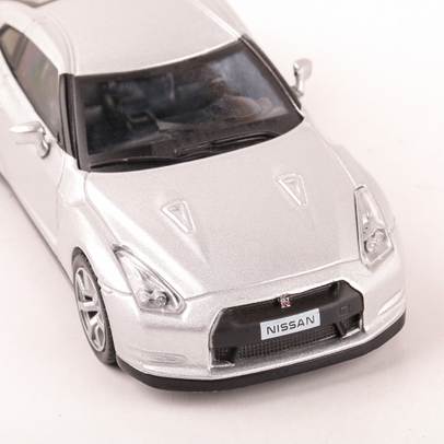 Nissan GTR 2008, macheta auto scara 1:43, argintiu, Magazine models-2