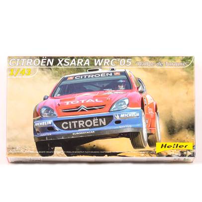 Citroen Xsara WRC 2005, plastic modelkit, macheta auto scara 1:43, rosu, Heller