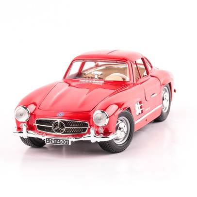 Mercedes-Benz 300SL coupe 1954, scara 1:18, rosu, Bburago