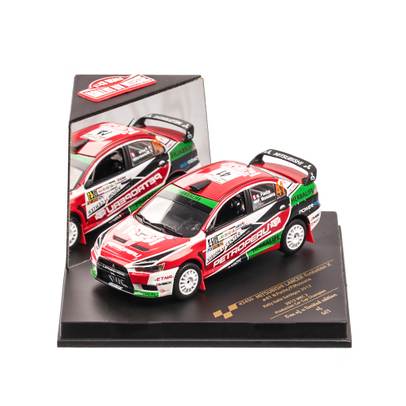 Mitsubishi Lancer Evolution X #41 N.Fuchs/F.Mussano Rally Italia Serdagna 2013, macheta auto scara 1:43, rosu, window box, Vitesse Sun Star
