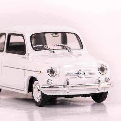 Fiat 600 D, 1963, scara 1:43, alb, Magazine Models