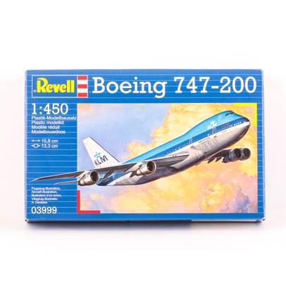 Avion Boeing 747-200 KLM, scara 1:450, kit construibil, plastic, nivel 3, Revell 