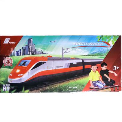 Kit trenulet electric FRECCIAROSSA cu baterii Let13200