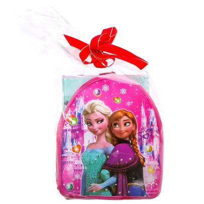 Pachet cadou Ghiozdan Frozen Model 1 + 4 carti