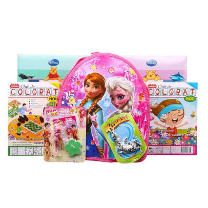 Pachet cadou Ghiozdan Frozen + 4 carti