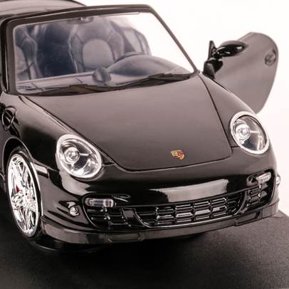 PORSCHE 911 TURBO CABRIOLET scara 1:18, NEGRU, MOTOR MAX-3