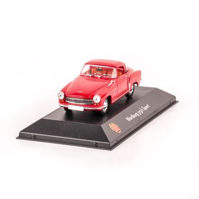 WARTBURG 313/1 SPORT, macheta auto scara 1:43, rosu, DDR AUTO COLLECTION