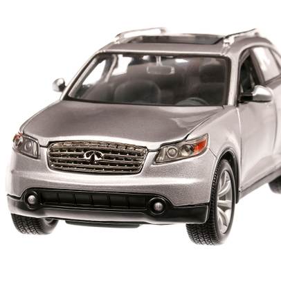 Infiniti FX45 2008, macheta auto, scara 1:24, argintiu, Maisto