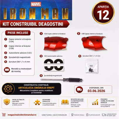 Macheta Iron Man Mark III Nr 12 DeAgostini umar drept