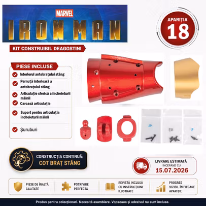 Macheta Iron Man Mark III Nr 18 DeAgostini articulatie incheietura mainii stangi