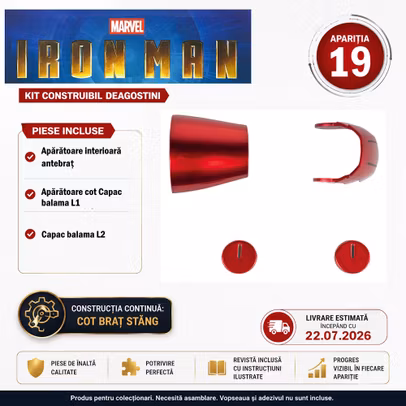 Macheta Iron Man Mark III Nr 19 DeAgostini aparatoare interioara antebrat stang