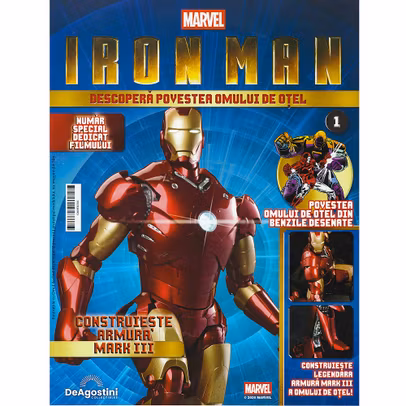 Macheta Iron Man Armura Mark III Nr. 1 Kit Construibil DeAgostini