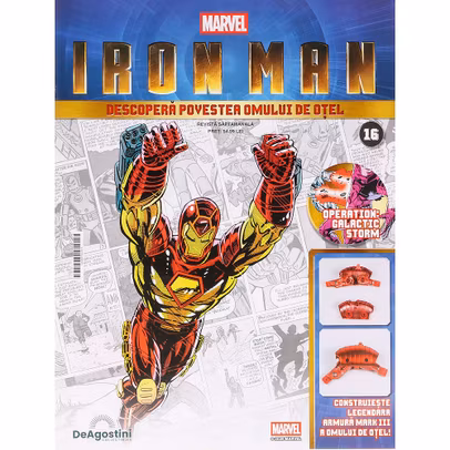 Macheta Iron Man Mark III Nr 16 DeAgostini articulatie cot brat stang - piesele