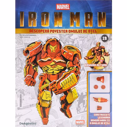Macheta Iron Man Mark III Nr 19 DeAgostini aparatoare interioara antebrat stang