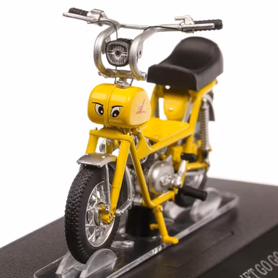 Italjet Go Go 1968, macheta motocicleta, scara 1:18, galben, Atlas