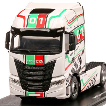 Iveco S-Way S570 #1 Iveco Racing Team 2019 , macheta  camion, scara 1:43, alb, Eligor