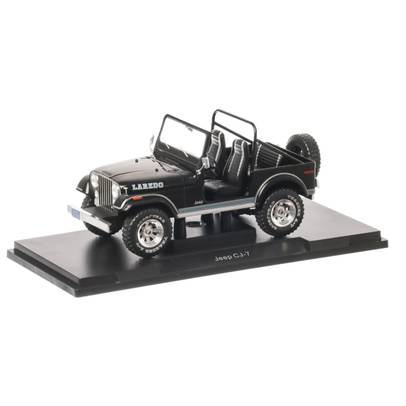 Jeep CJ-7 Laredo 1980, macheta auto scara 1:18, negru, window box, MCG