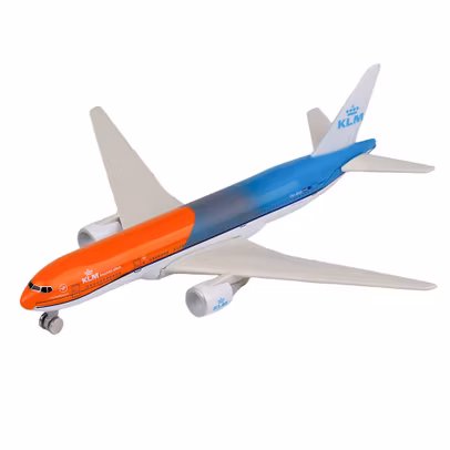 Jucarie avion Boeing 777 KLM din metal pentru copii