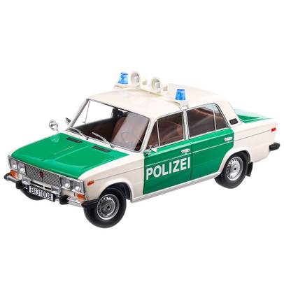 Lada 2106 Politia Germana 1981, macheta auto, scara 1:18, alb cu verde, Triple9 Collection-2