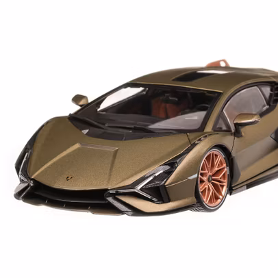 Lamborghini Sian FKP 37 2019, macheta auto, scara 1:18, vernil mat, Bburago
