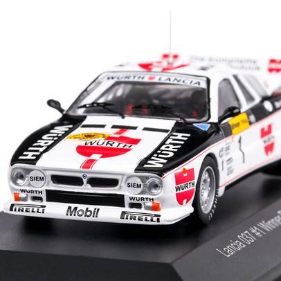 Lancia 037 #1 Rohrl/Geistdorfer Winner Raliul Germaniei 1983, macheta auto, scara 1:43, alb cu negru, CMR