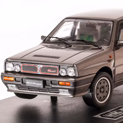 Lancia Delta HF Integrale 8V 1990, macheta auto scara 1:18, gri metalizat, window box, Sun Star-5