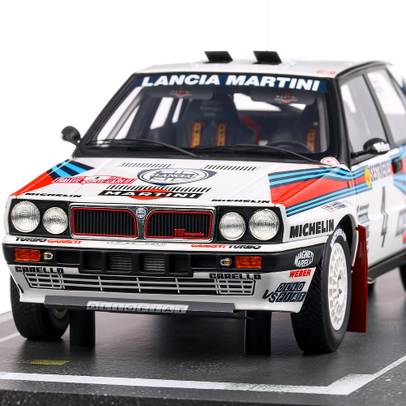 Lancia Delta HF Integrale 8V Monte Carlo Rally 1989, macheta auto, scara 1:18, alb, BBR Models