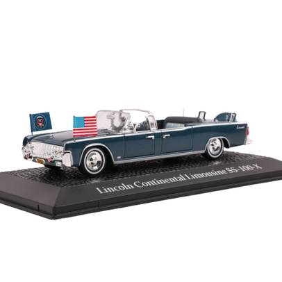 Lincoln Continental Limo SS 100 X John F Kennedy 1963, macheta auto scara 1:43 albastru