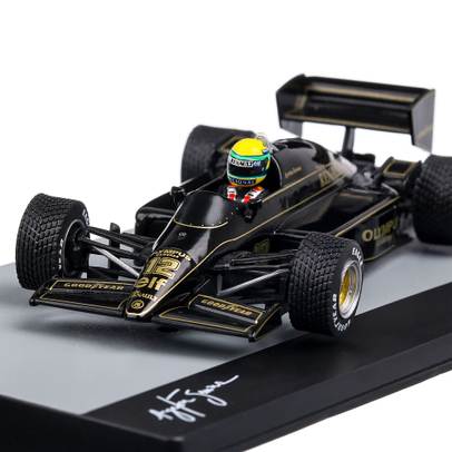 Lotus 97T #12 Ayrton Senna winner Portugal GP 1985, macheta F1 scara 1:43, negru, Atlas