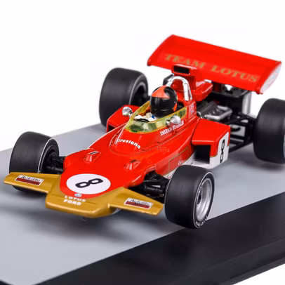 Lotus FORD 72C #8 Emerson Fittipaldi P6 Germania GP 1971, macheta auto scara 1:43, rosu, Atlas