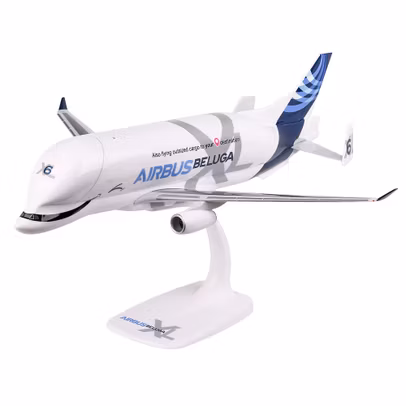 Macheta Airbus BelugaXL #6 F-GXLO 1:200 Herpa - vedere 3/4 stanga fata