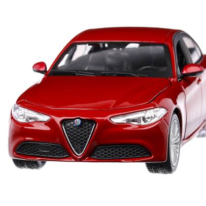 Macheta auto Alfa Romeo Giulia 2016, scara 1:24, rosu, Bburago
