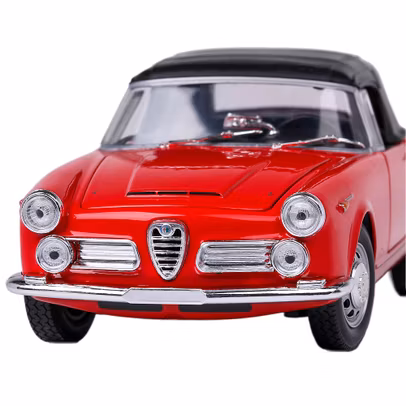 Macheta auto Alfa Romeo Spider hard top 2600 1960 scara 1:24 rosu Welly