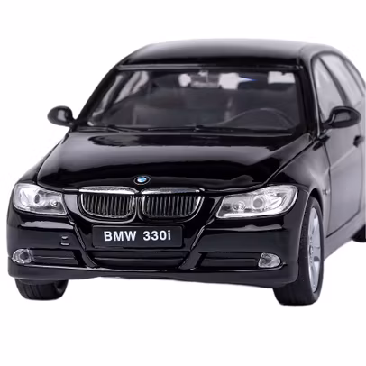 Macheta auto BMW 330i E90 2005 scara 1:24 negru Welly