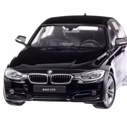 Macheta auto BMW 335i (F30) 2012 scara 1:24 negru Welly - vedere din fata