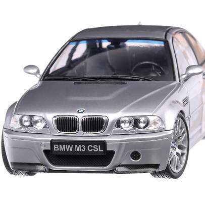 Macheta auto BMW E46 CSL Coupe 2003, scara 1:18, gri metalizat, Solido