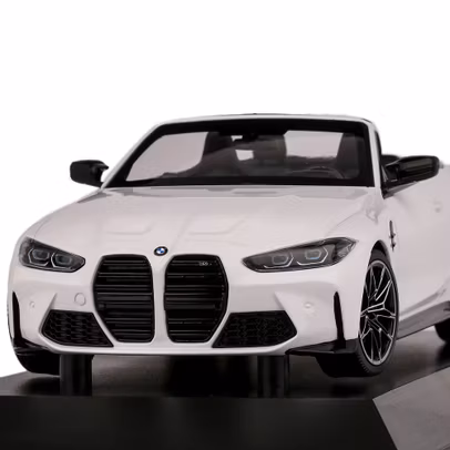 Macheta auto BMW M4 Cabrio 2021 alb 1:18